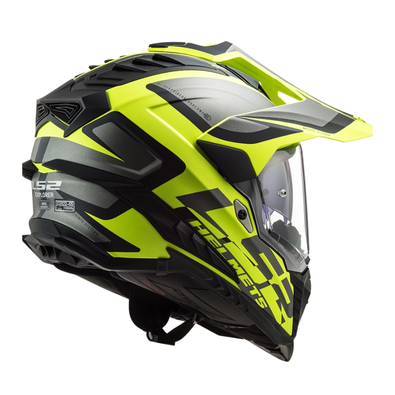 Kask Enduro LS2 MX701 Explorer Alter czarny-szary-fluo żółty