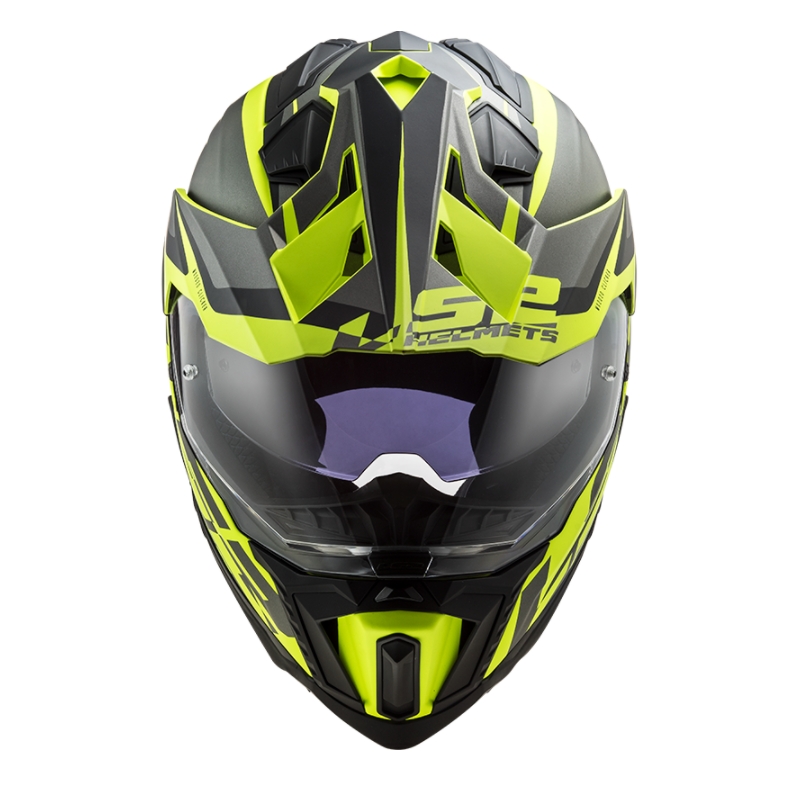 Kask Enduro LS2 MX701 Explorer Alter czarny-szary-fluo żółty