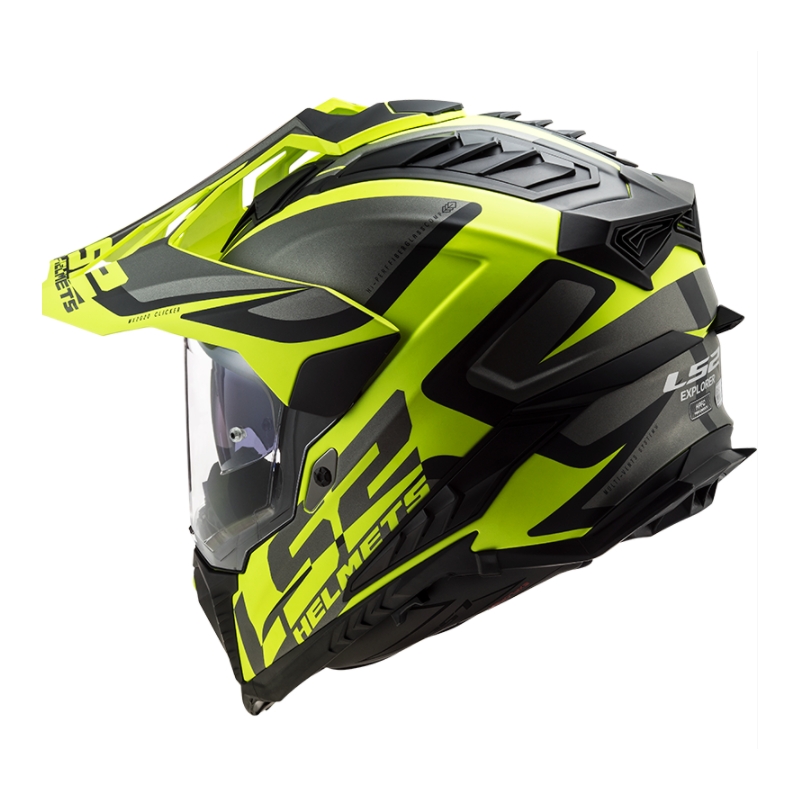 Kask Enduro LS2 MX701 Explorer Alter czarny-szary-fluo żółty
