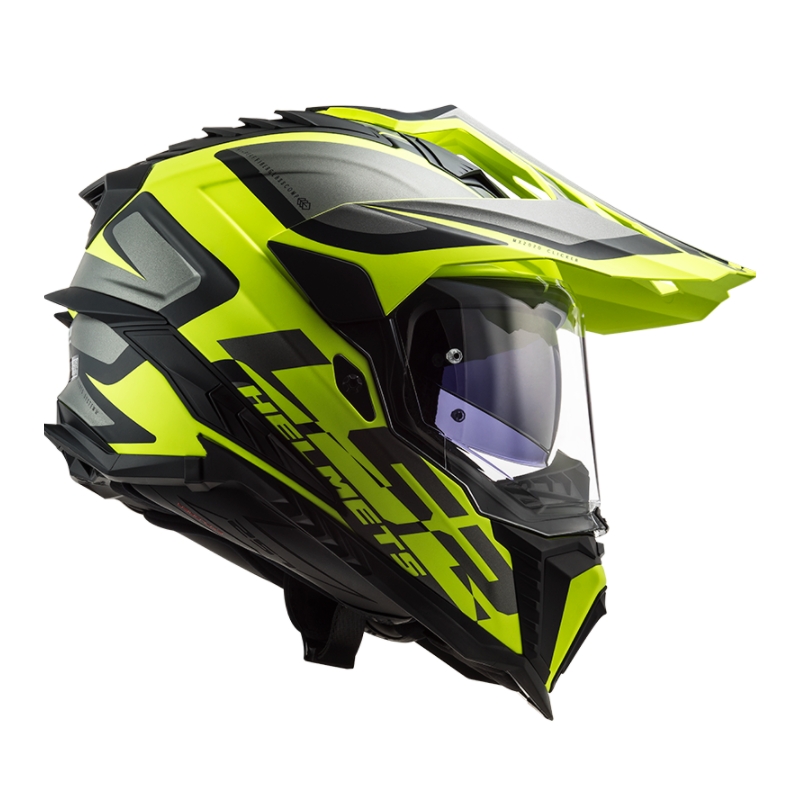 Kask Enduro LS2 MX701 Explorer Alter czarny-szary-fluo żółty