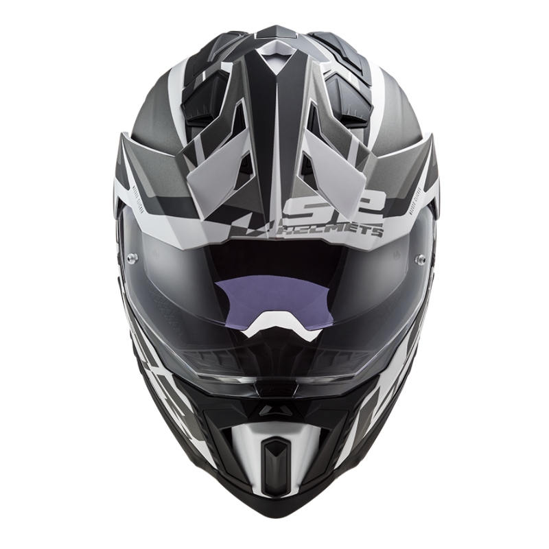 Kask Enduro LS2 MX701 Explorer Alter biało-czarno-szary