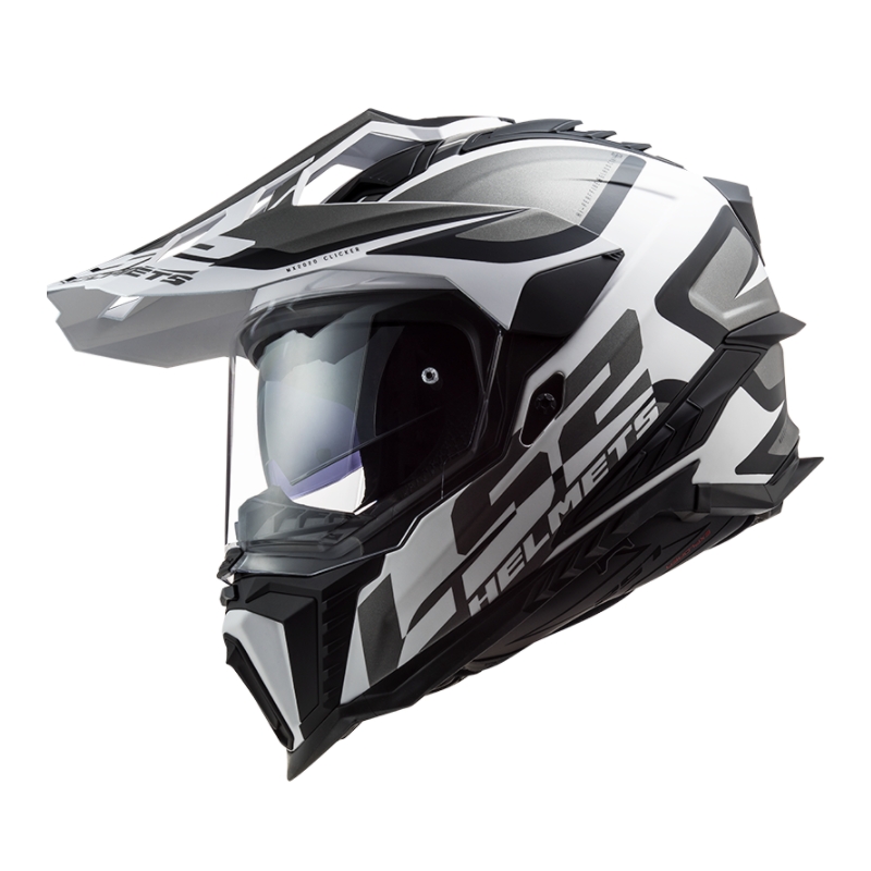 Kask Enduro LS2 MX701 Explorer Alter biało-czarno-szary