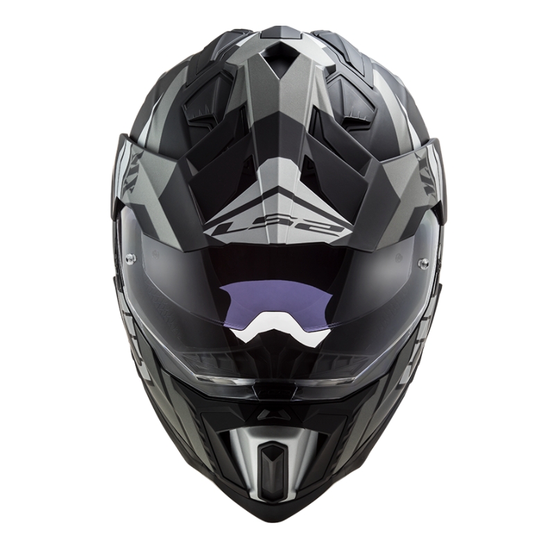Kask Enduro LS2 MX701 Explorer Atlantis czarno-szaro-biały