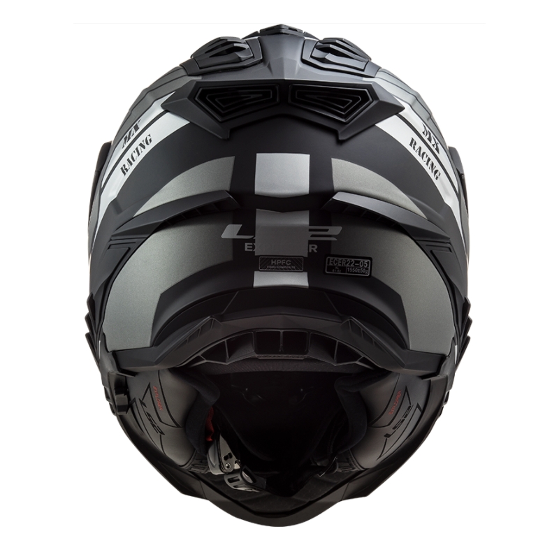 Kask Enduro LS2 MX701 Explorer Atlantis czarno-szaro-biały