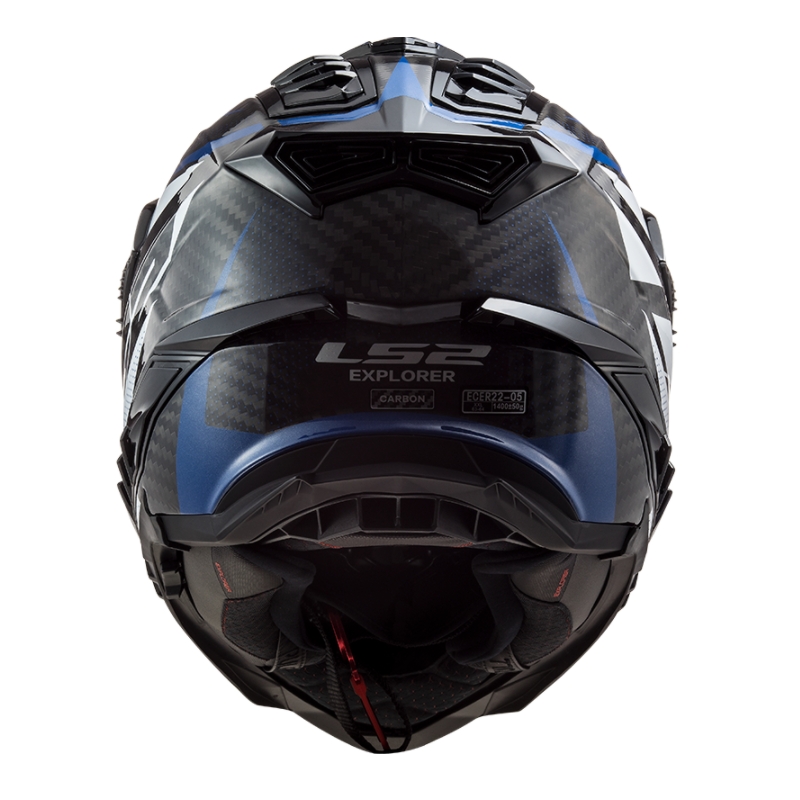 Kask Enduro LS2 MX701 Explorer C Focus biało-niebiesko-czerwony