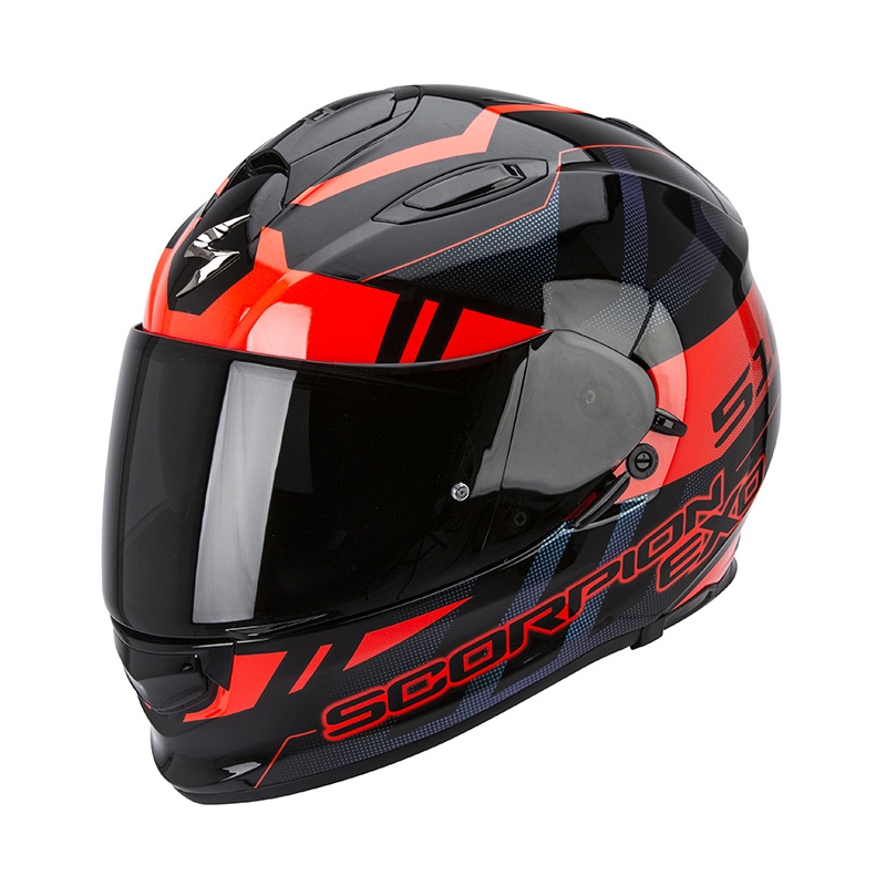 Moto integralny kask Scorpion EXO-510 Stage czarno-czerwony wyprzedaż
