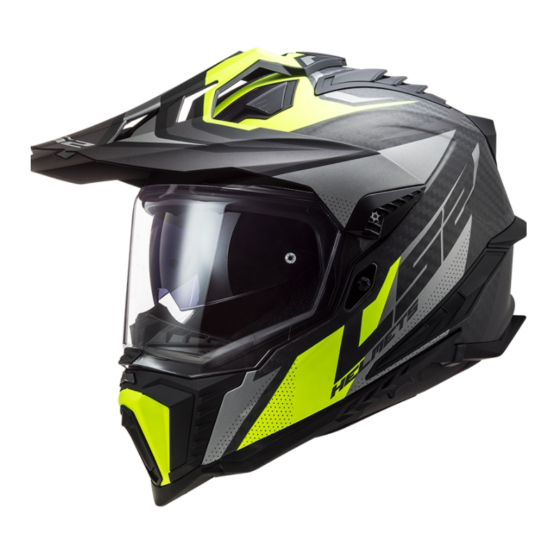 Kask Enduro LS2 MX701 Explorer C Focus czarno-szary-fluo żółty