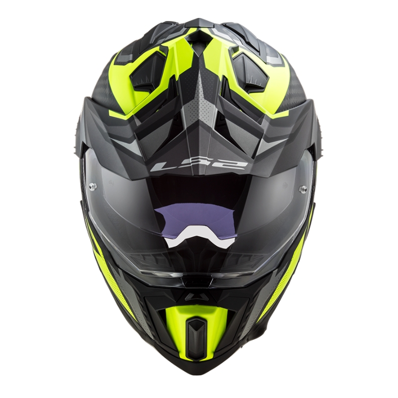 Kask Enduro LS2 MX701 Explorer C Focus czarno-szary-fluo żółty