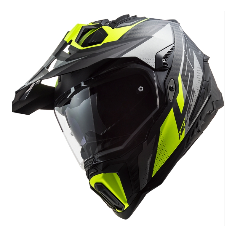 Kask Enduro LS2 MX701 Explorer C Focus czarno-szary-fluo żółty