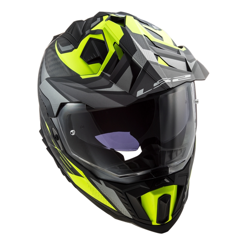 Kask Enduro LS2 MX701 Explorer C Focus czarno-szary-fluo żółty