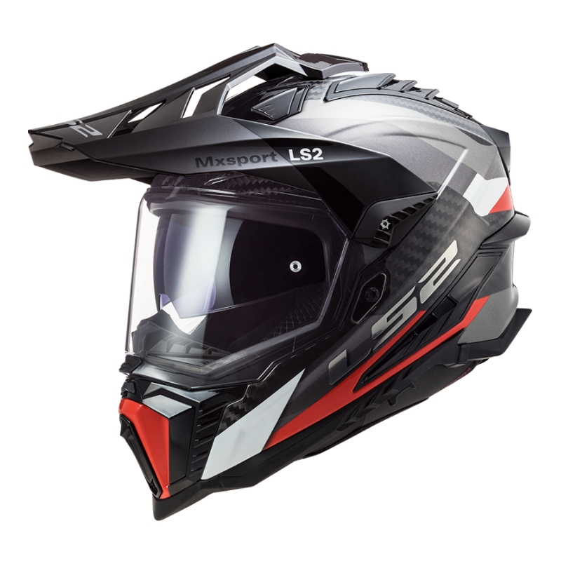 Kask Enduro LS2 MX701 Explorer C Frontier black-red-white