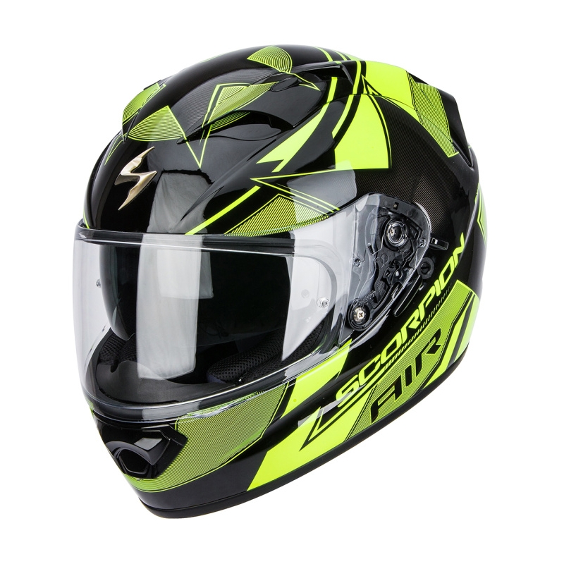 Moto integralny kask Scorpion EXO-1200 Stella czarno-fluo żółty