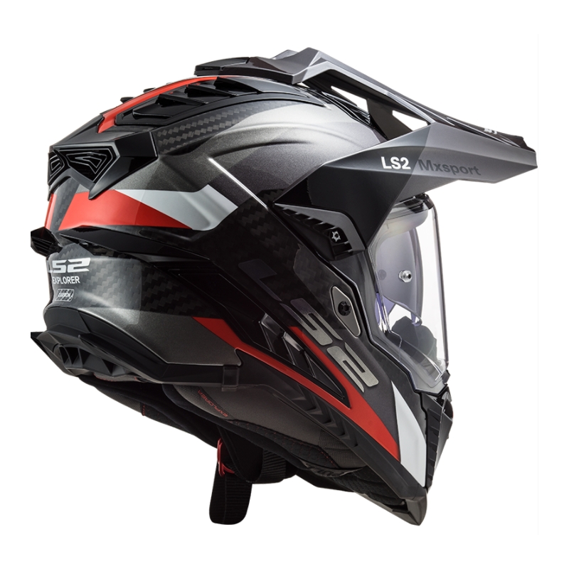 Kask Enduro LS2 MX701 Explorer C Frontier black-red-white