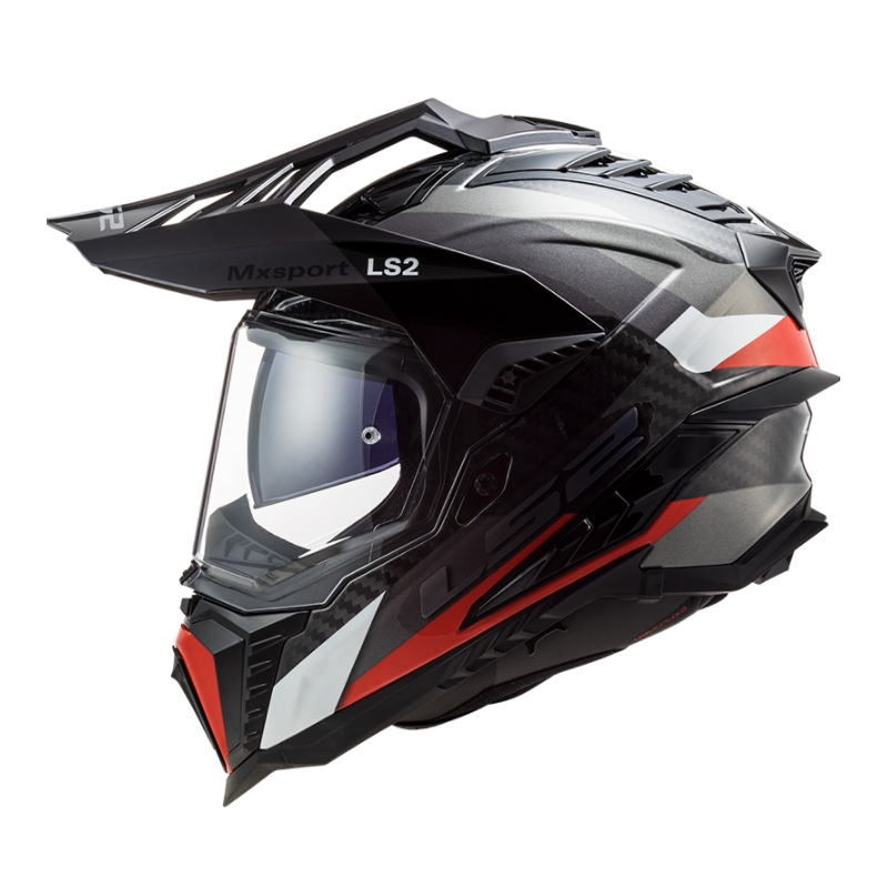Kask Enduro LS2 MX701 Explorer C Frontier black-red-white
