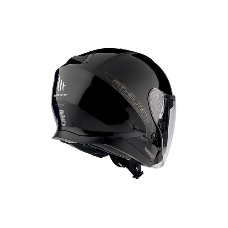 Otwarty kask motocyklowy MT Thunder 3 SV Solid czarny - II. jakość