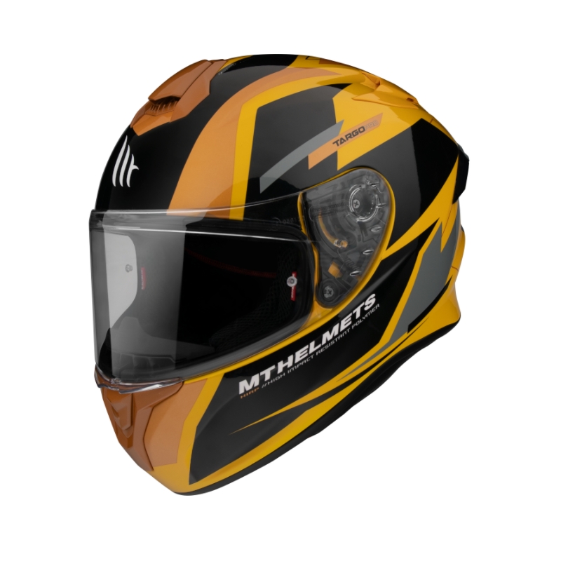 Integralny kask motocyklowy MT FF106 Pro Targo Pro Sound pomarańczowo-czarno-szary