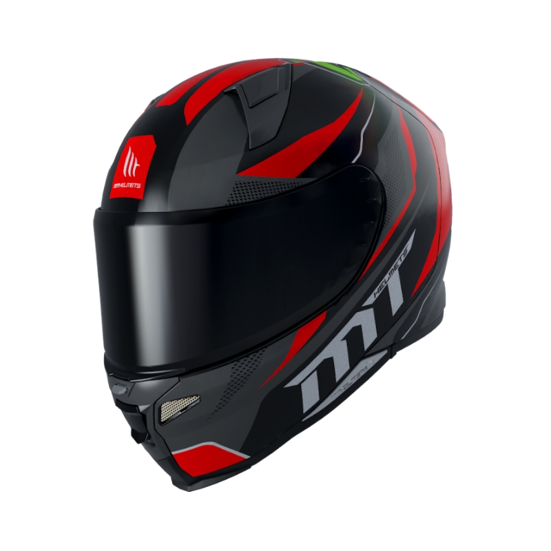 Integralny kask motocyklowy MT Revenge 2 Foundation czarno-szaro-czerwony wyprzedaż