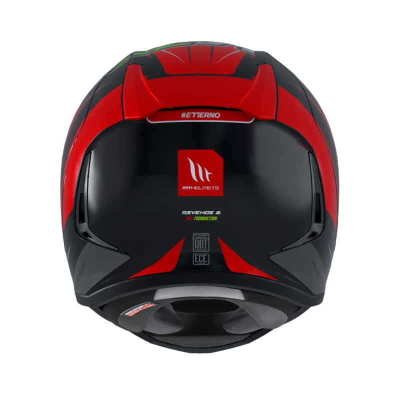 Integralny kask motocyklowy MT Revenge 2 Foundation czarno-szaro-czerwony wyprzedaż