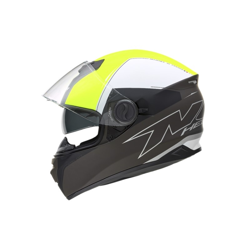 Integralny kask motocyklowy NOX N301 Cut czarno-biało-fluo żółty  - II. jakość wyprzedaż