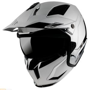 Otwarty hełm z maską MT Streetfighter SV Chromed srebrny