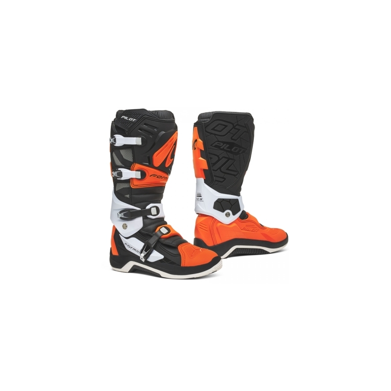 Buty motocyklowe Forma Pilot czarno-biało-pomarańczowe wyprzedaż