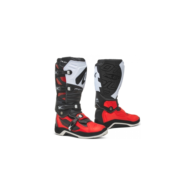 Buty motocyklowe Forma Pilot czarno-biało-czerwone
