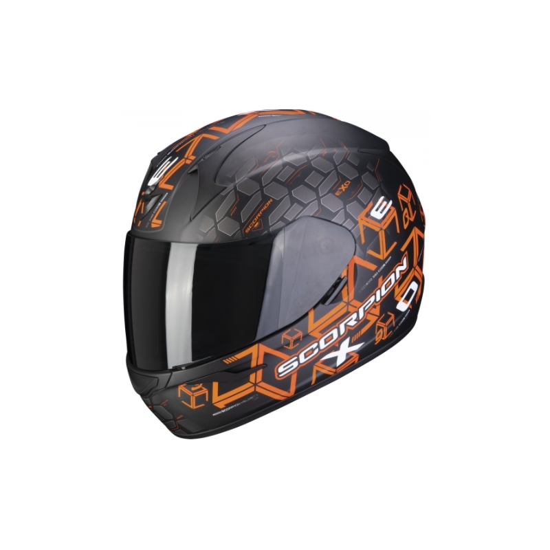 Integralny kask motocyklowy Scorpion EXO-390 Cube czarno-pomarańczowy wyprzedaż