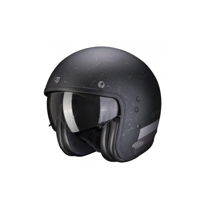 Otwarty kask motocyklowy Scorpion Belfast Shift czarny matowy