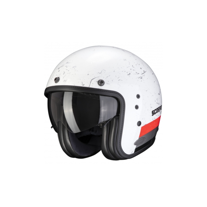 Otwarty kask motocyklowy Scorpion Belfast Shift biały