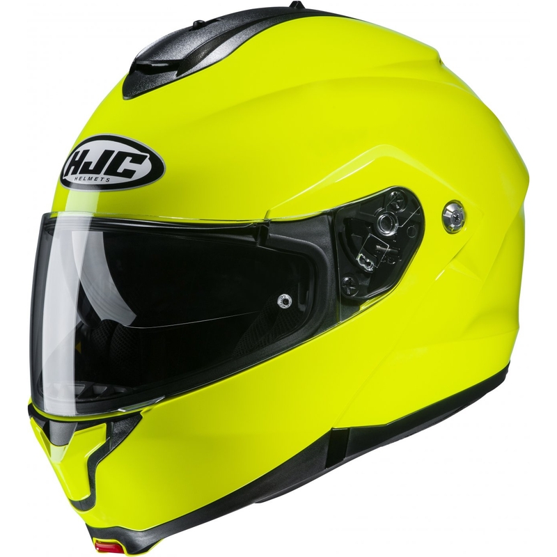 Szczękowy kask motocyklowy HJC C91 fluo zielony