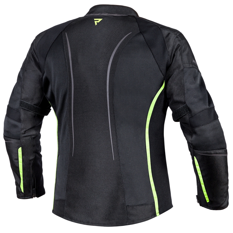 Damska kurtka motocyklowa Rebelhorn Flux Black-Fluo Yellow