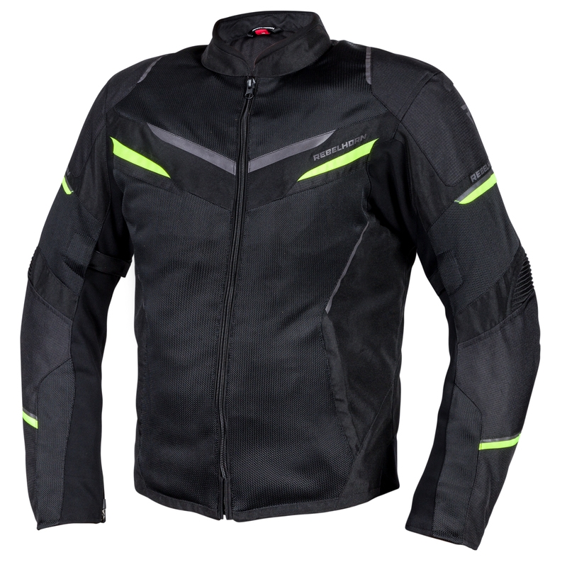 Rebelhorn Flux czarna-fluo żółta kurtka motocyklowa