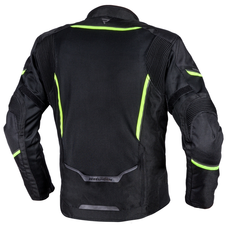 Rebelhorn Flux czarna-fluo żółta kurtka motocyklowa