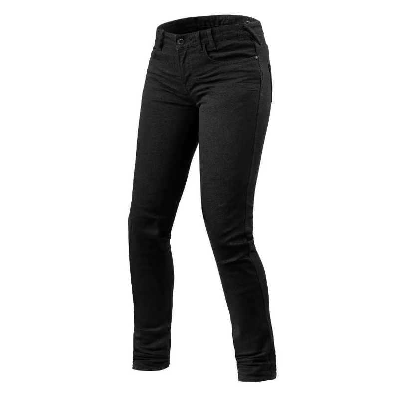 Damskie jeansy motocyklowe Revit Maple czarne wyprzedaż