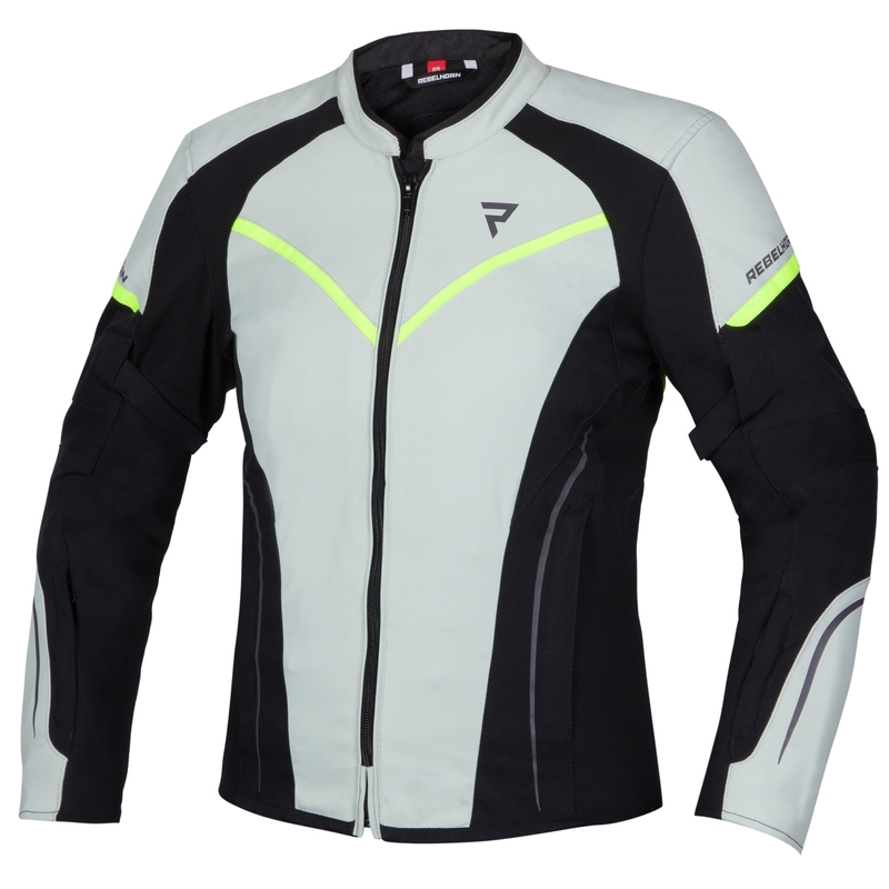 Damska kurtka motocyklowa Rebelhorn Luna black-grey-fluo yellow wyprzedaż