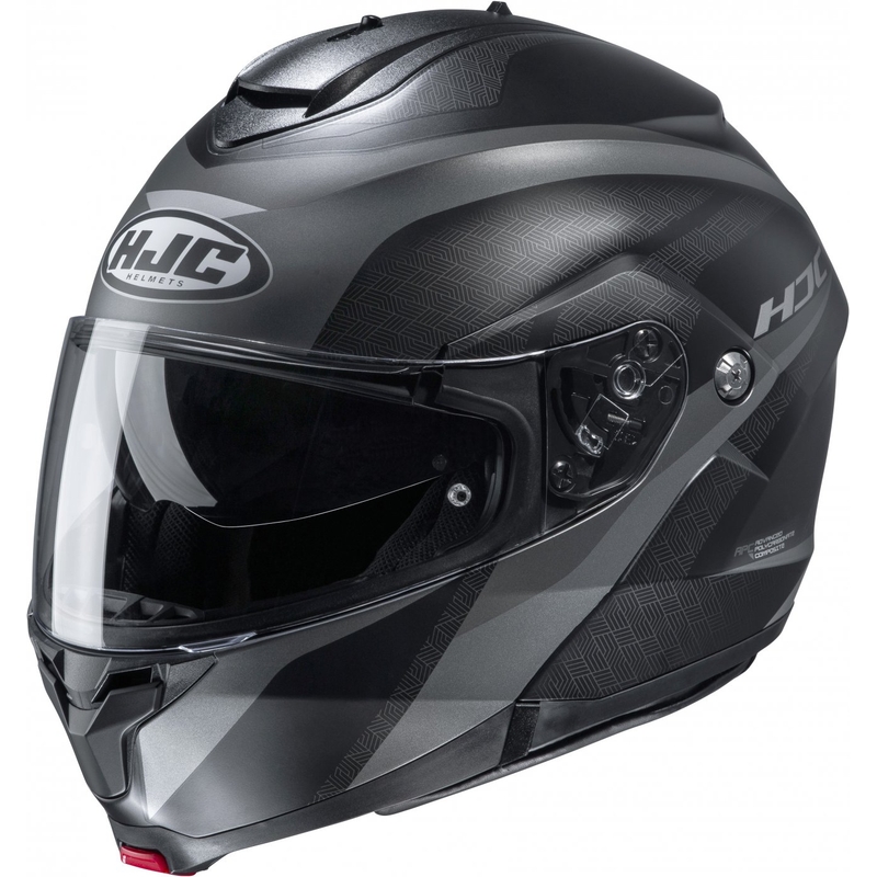Szczękowy kask motocyklowy HJC C91 Taly MC5SF czarno-szary