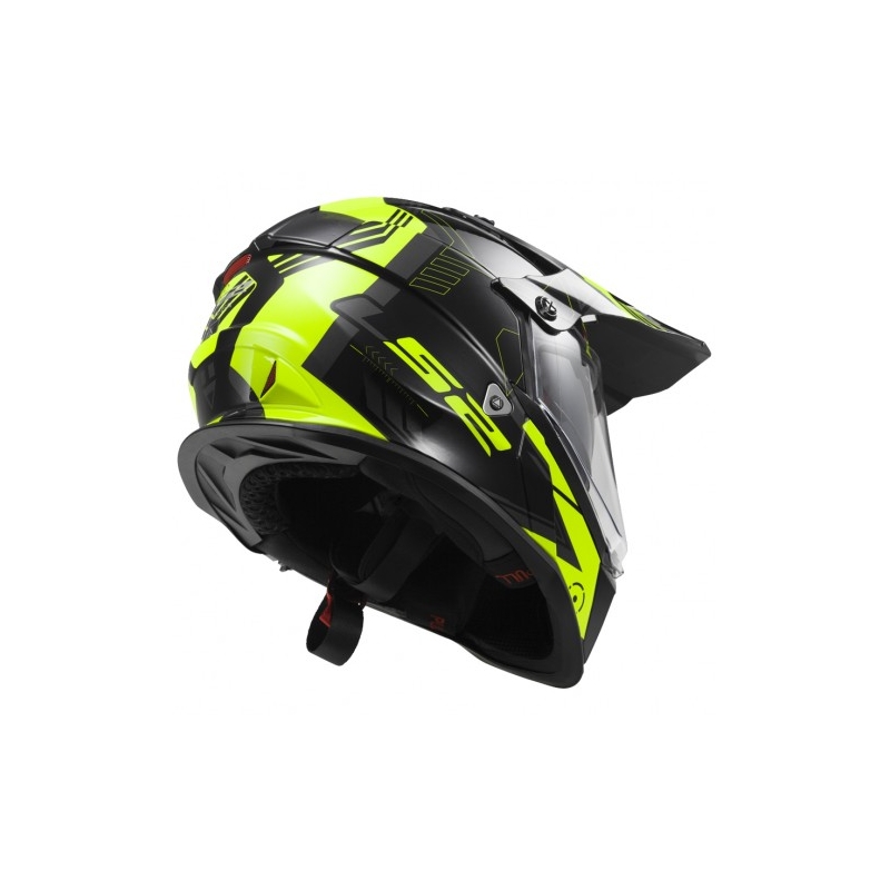 Enduro kask LS2 MX436 Pioneer Trigger czarno-żółto-tytanowy