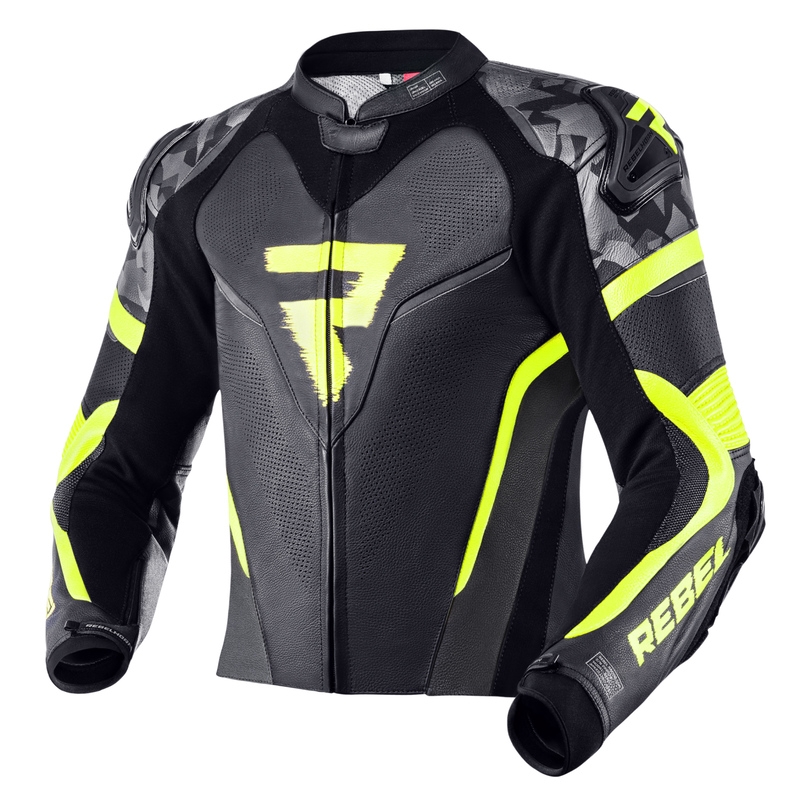 Kurtka motocyklowa Rebelhorn Rebel black-grey-fluo yellow. wyprzedaż
