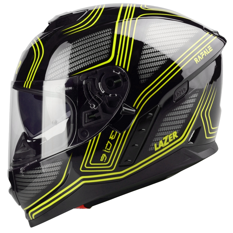 Integralny kask motocyklowy Lazer Rafale EVO Darkside czarno-szaro-fluo żółty wyprzedaż