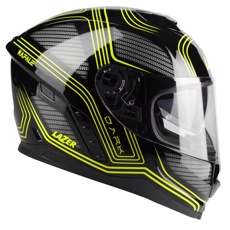 Integralny kask motocyklowy Lazer Rafale EVO Darkside czarno-szaro-fluo żółty wyprzedaż
