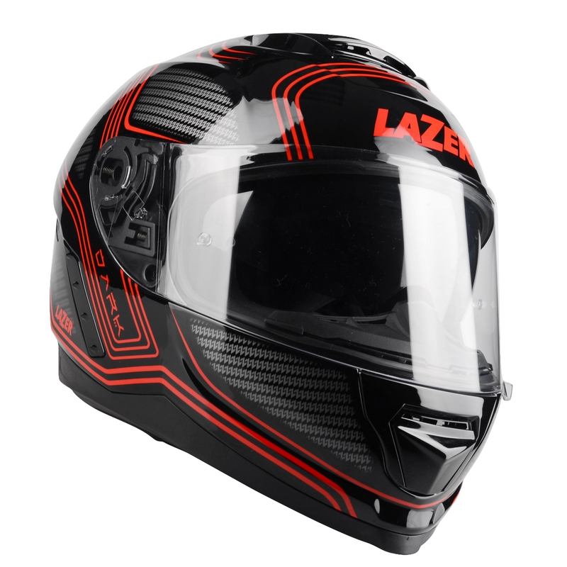 Integralny kask motocyklowy Lazer Rafale Darkside czarno-szaro-czerwony