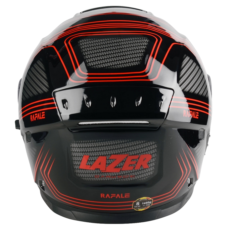 Integralny kask motocyklowy Lazer Rafale Darkside czarno-szaro-czerwony
