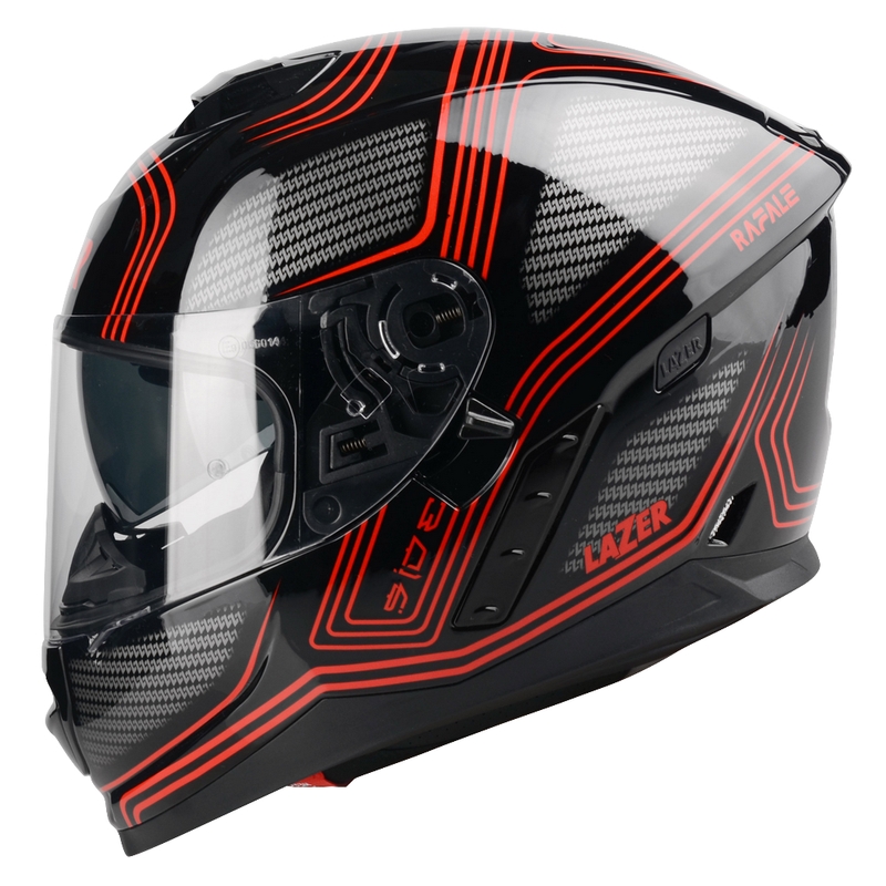 Integralny kask motocyklowy Lazer Rafale Darkside czarno-szaro-czerwony