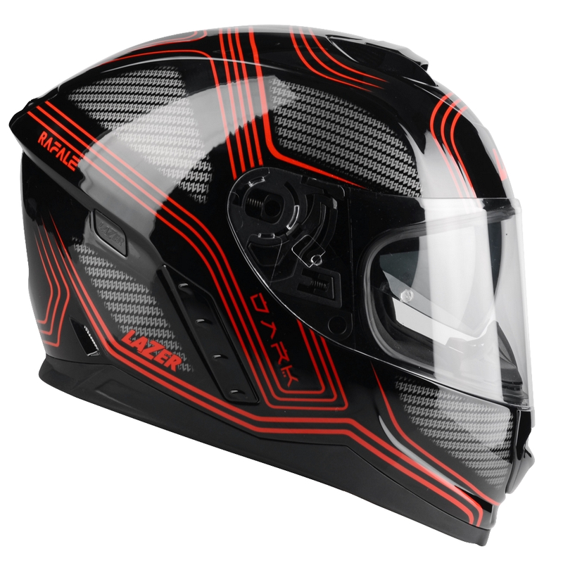 Integralny kask motocyklowy Lazer Rafale Darkside czarno-szaro-czerwony