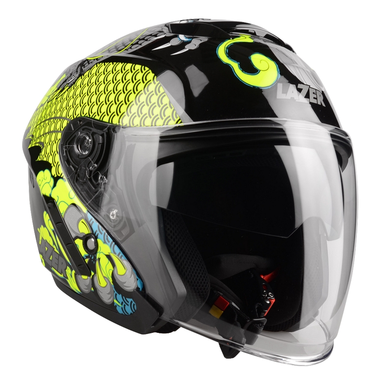 Kask motocyklowy otwarty Lazer Tango S Z-Line Dragon black-fluo yellow