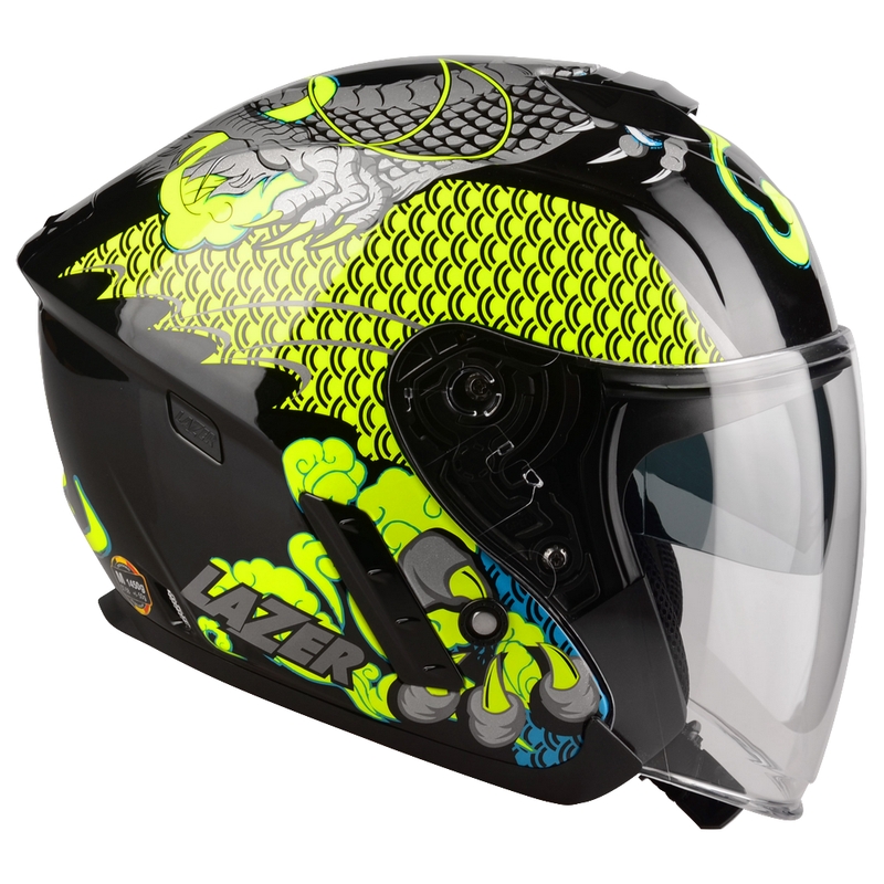 Kask motocyklowy otwarty Lazer Tango S Z-Line Dragon black-fluo yellow