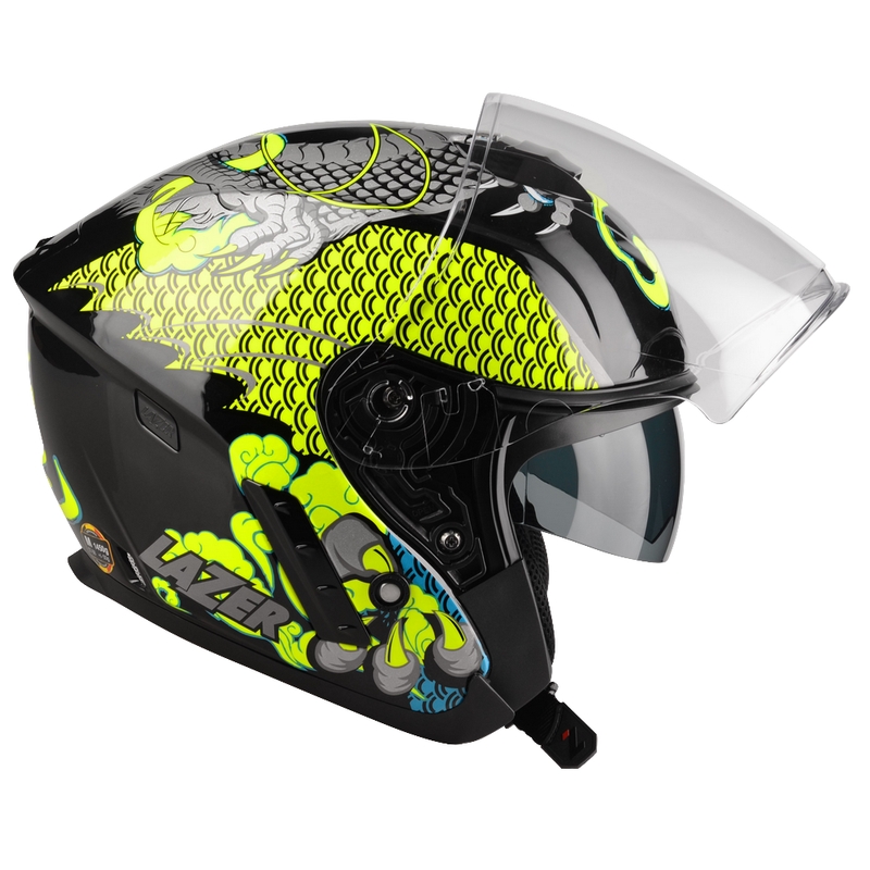 Kask motocyklowy otwarty Lazer Tango S Z-Line Dragon black-fluo yellow