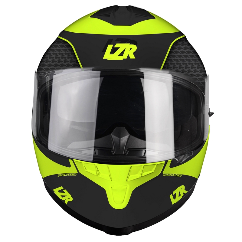 Integralny kask motocyklowy Lazer FH3 Fighter czarno-fluo żółty wyprzedaż