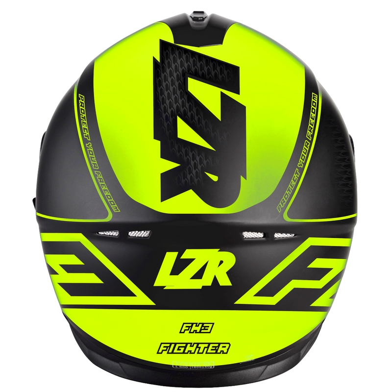 Integralny kask motocyklowy Lazer FH3 Fighter czarno-fluo żółty wyprzedaż