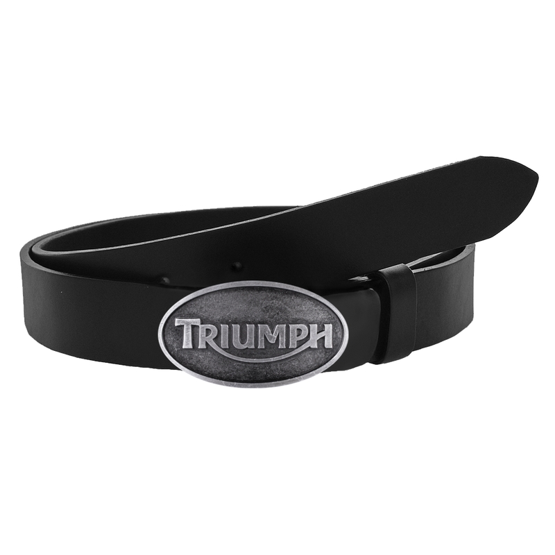 Skórzany pasek motocyklowy z klamrą Triumph